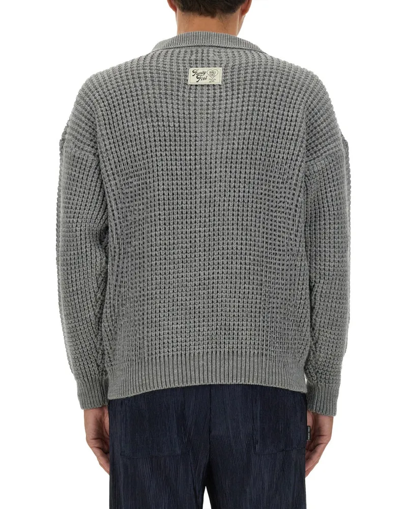 Family First Wool-Blend Cardigan — Grey Grey