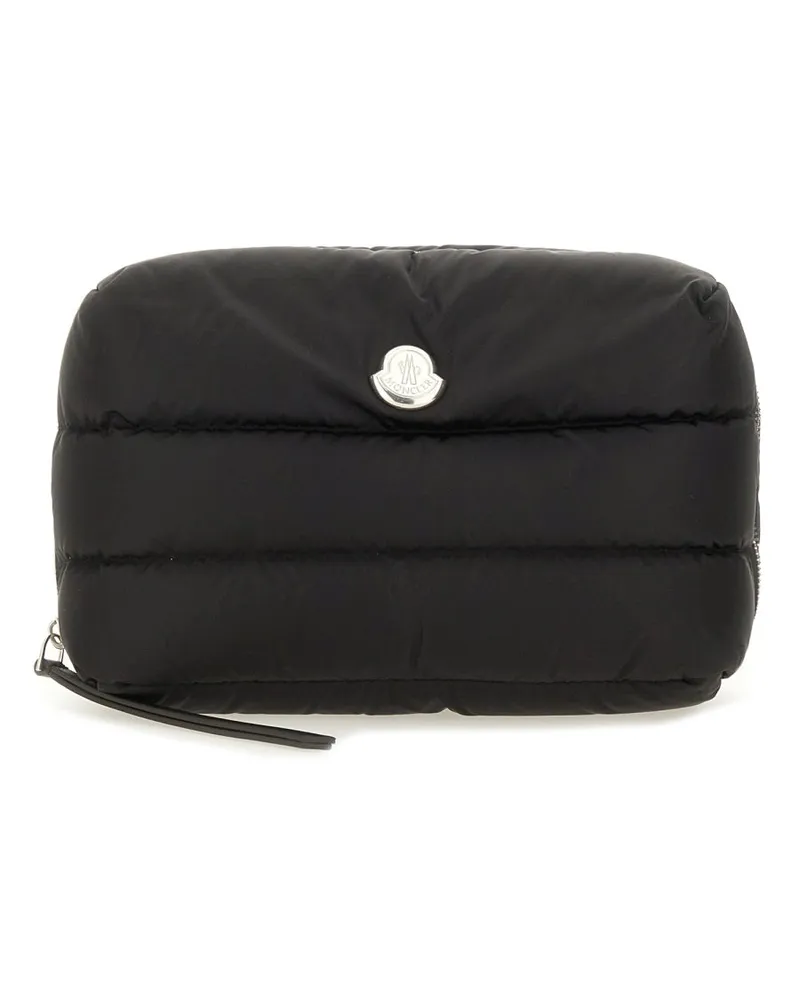 Moncler Women's Wash Bag Caradoc Quilted Black Polyamide Black