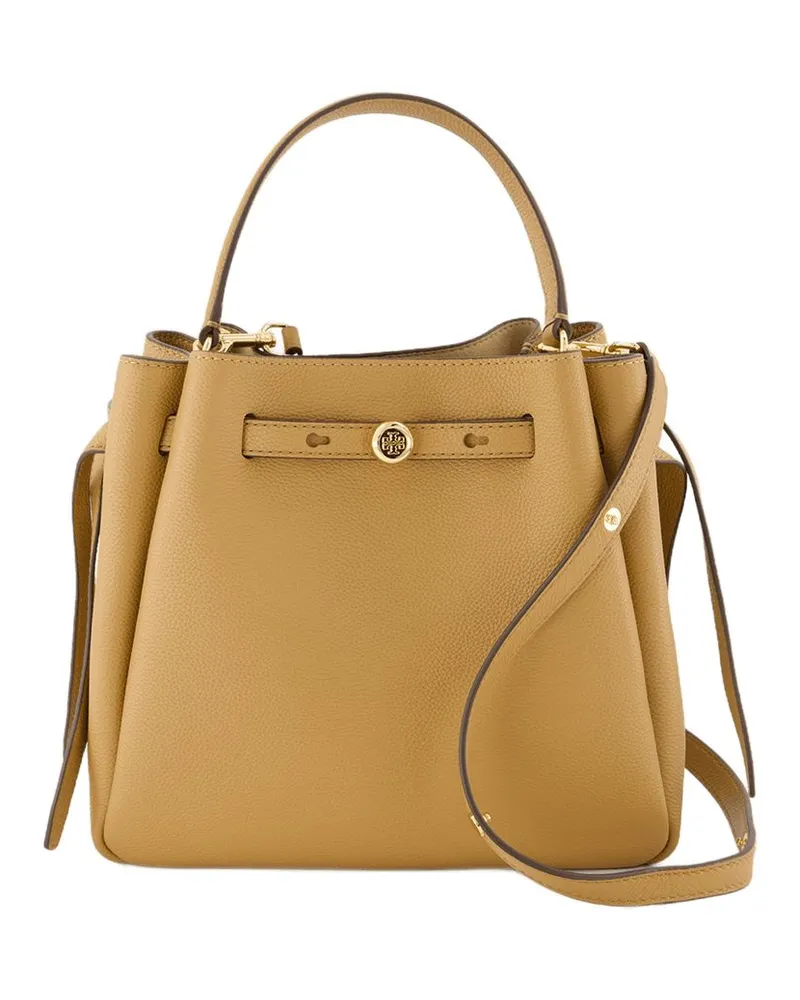 Tory Burch Women's Romy Pebbled Purse -  Leather Brown Cowhide Bags Handbags-Purses Brown