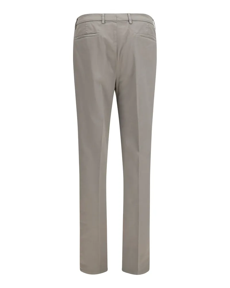 Brunello Cucinelli Men's Cotton Blend Chino Pants Kaky Cotton; Elastane Trousers Gray