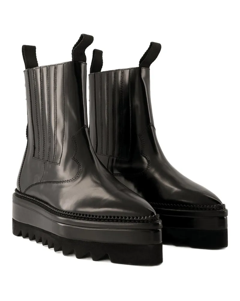 Toga Women's Boots Leather Black Shoes Black