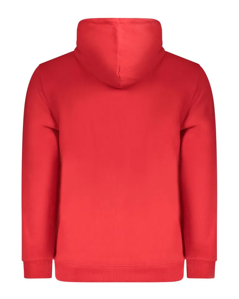Tommy Hilfiger Logo Embroidered Cotton Hoodie — Red Red