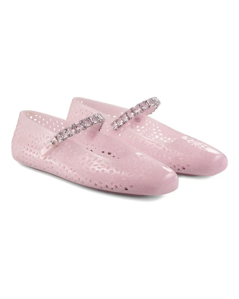 Jimmy Choo Perforated Jelly Ballet Flat — Pink Pink