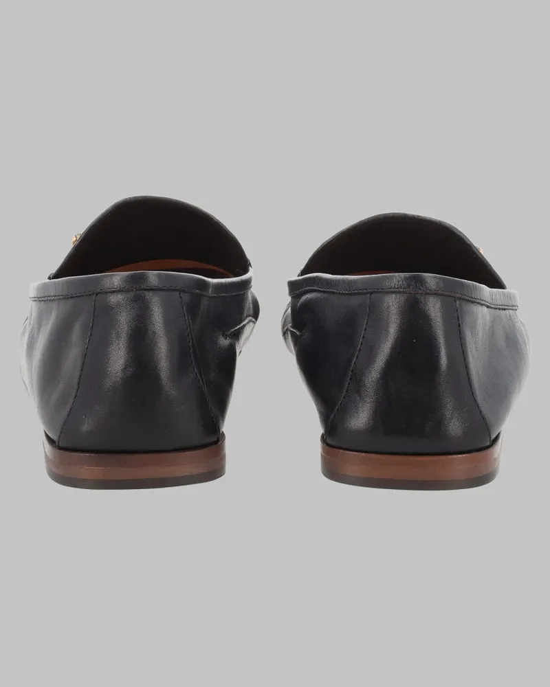 Versace Leather Loafers — Black Black