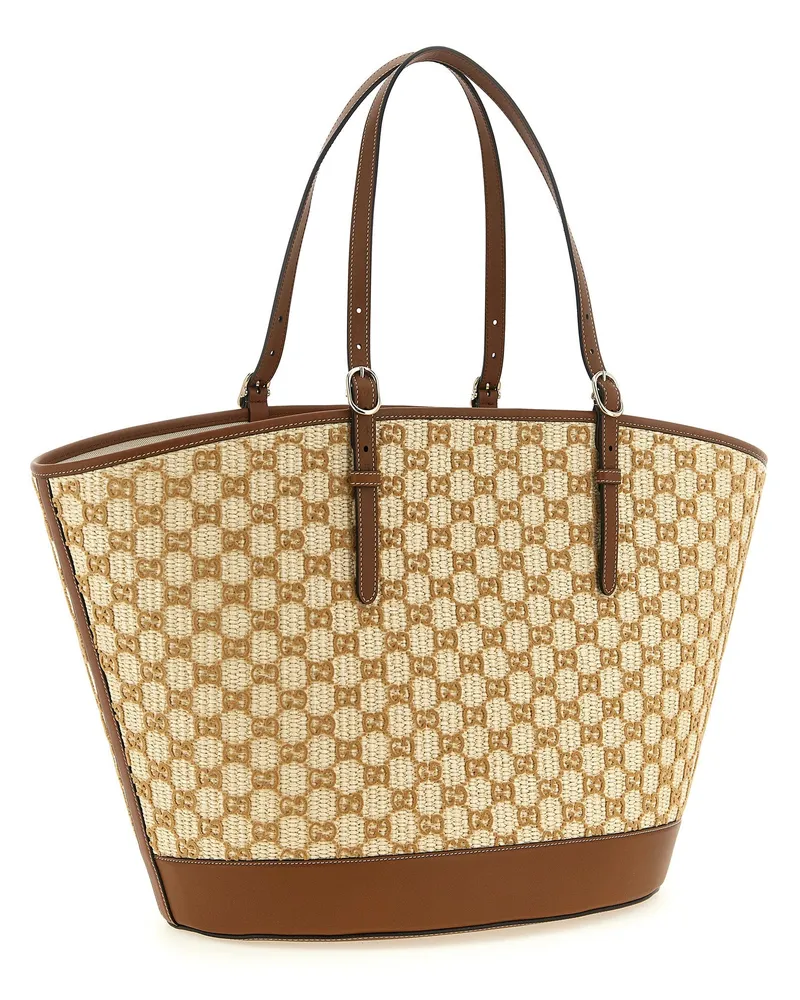 Gucci GG Monogram Canvas Tote Bag — Beige Beige