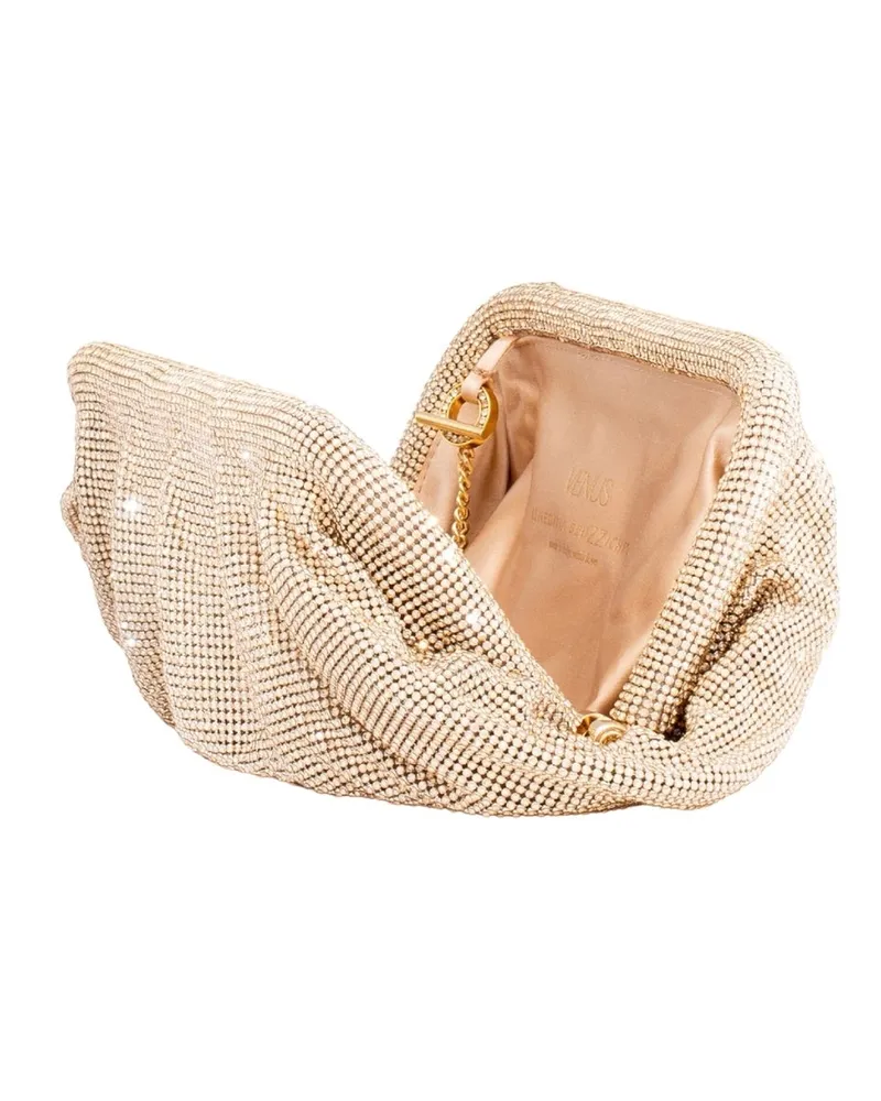 Benedetta Bruzziches Women's Clutch Venus La Grande Gold Aluminium Mesh; Crystals Bags Gold