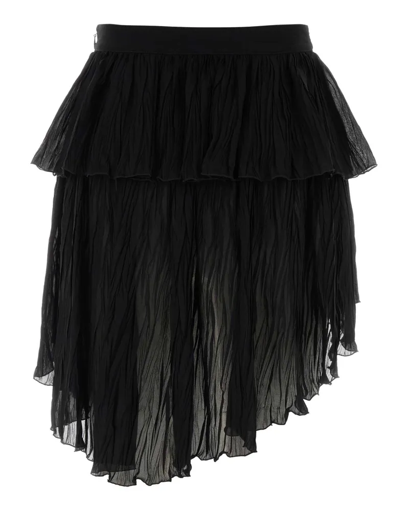 Blumarine Women's Black Crepe Mini Skirt Exterior: Viscose Gonne Black