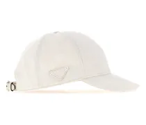Men's Chalk Denim Baseball Cap White Cotton