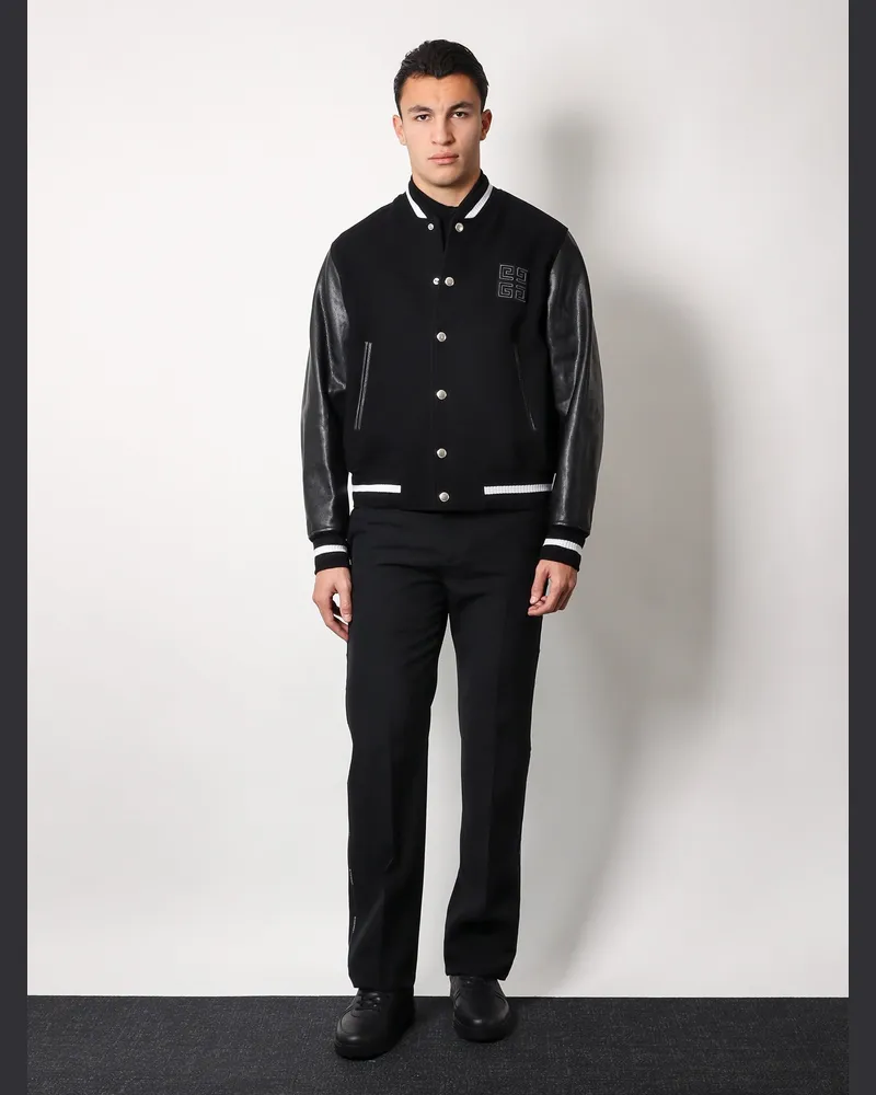 Givenchy Men's Piqué Cotton Polo Shirt With Embroidery Black T-shirts And Polos Black