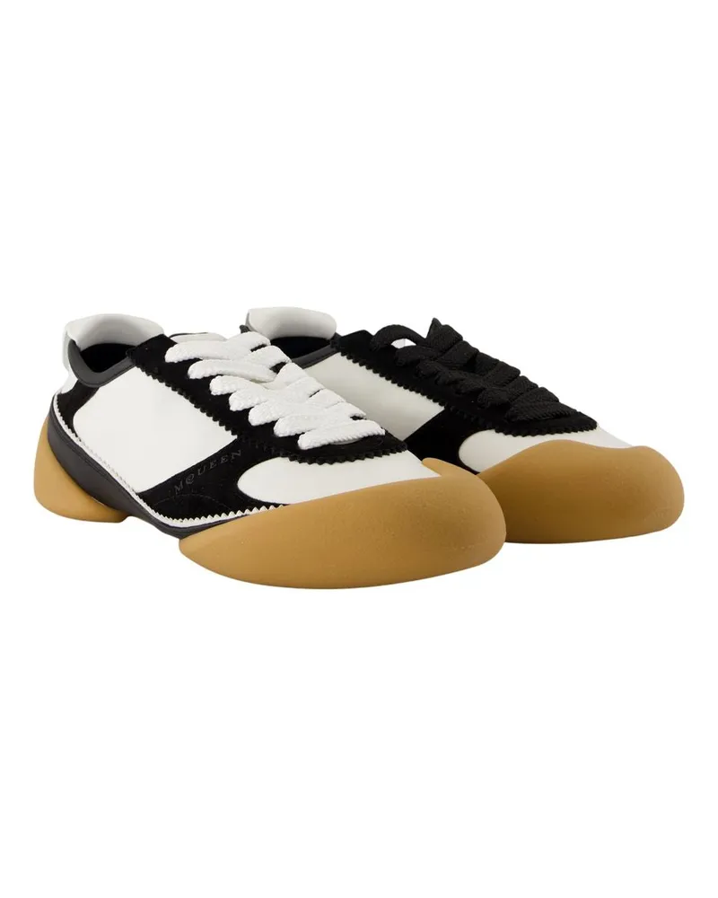Alexander McQueen Men's Sneakers Oversized -  Leather White Calfskin Shoes Multicolor