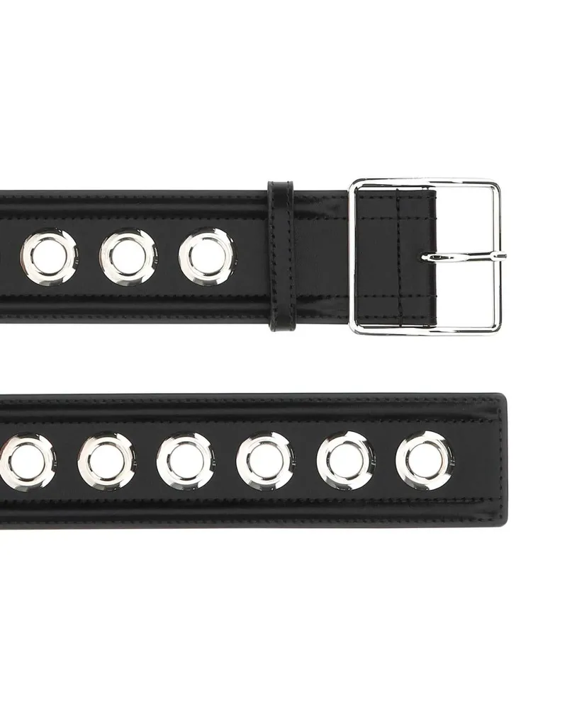 Alexander McQueen 7334091brcc 1000 Cinture Belt Black