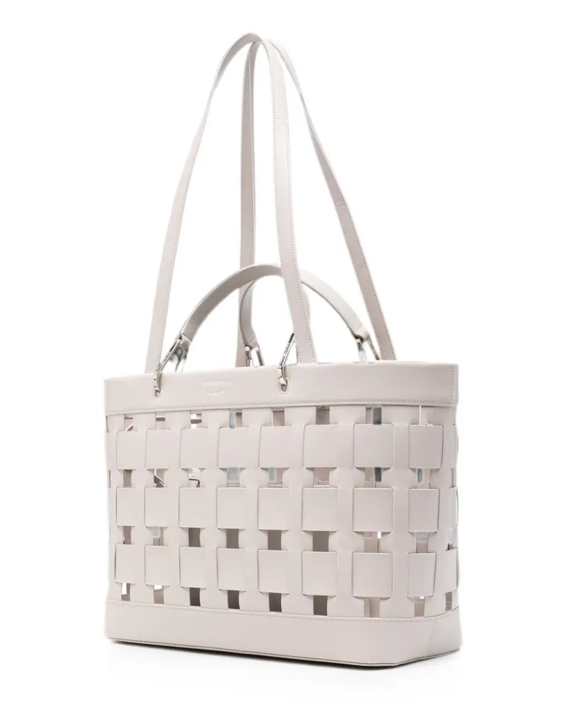 Emporio Armani Woven Tote Bag — Beige Beige