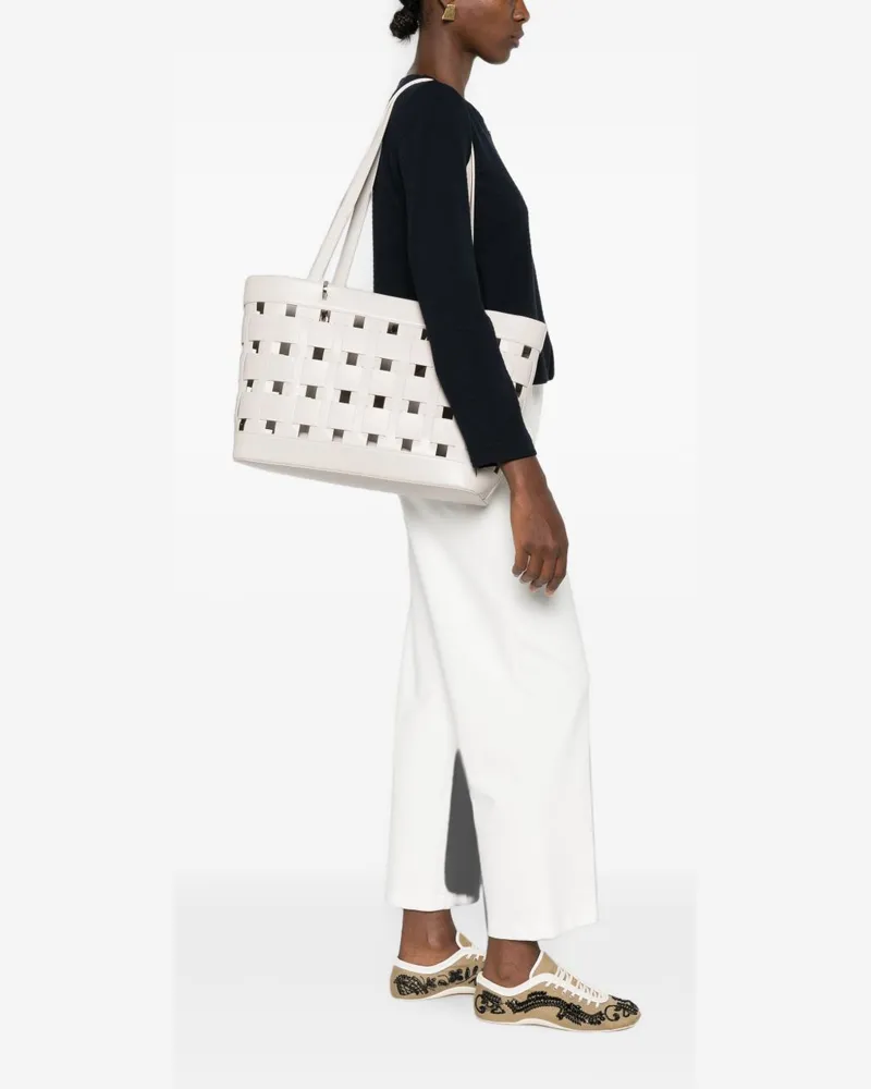 Emporio Armani Woven Tote Bag — Beige Beige