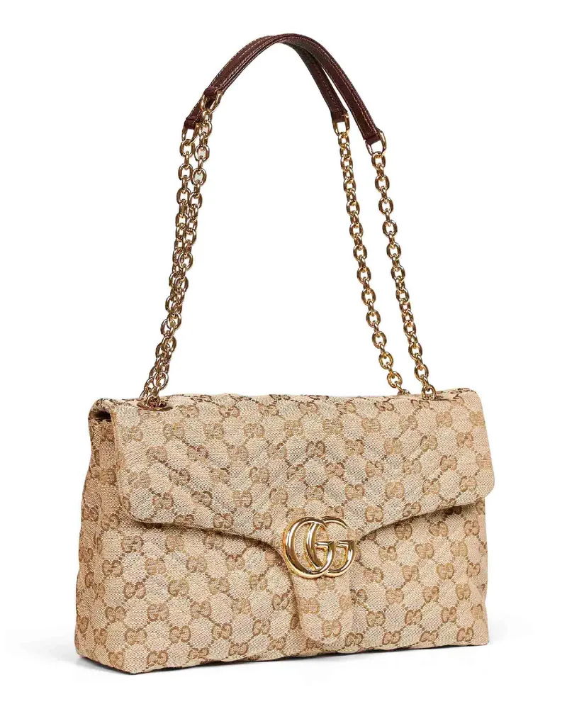 Gucci GG Marmont Shoulder Bag — Beige Beige