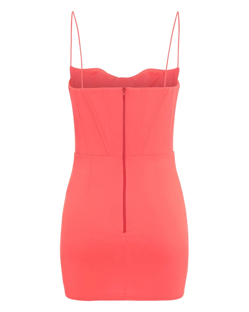 Alex Perry Women's Mini Dress Technical Fabric Orange Nylon Orange