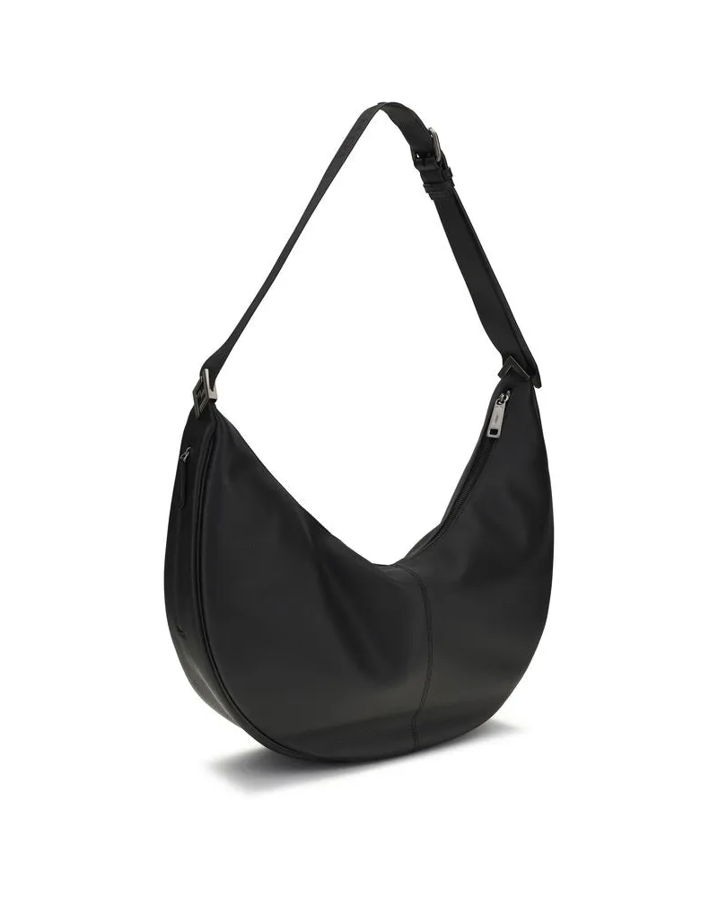Fendi Men's Black Calf Leather Bos Taurus Shoulder Bag Black