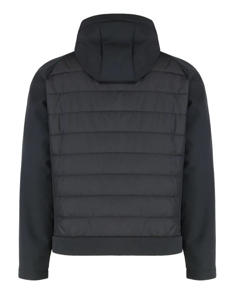 Paul & Shark Men's Technical Hooded Waterproof Jacket Black Shell: Polyester Raincoats Coat Black