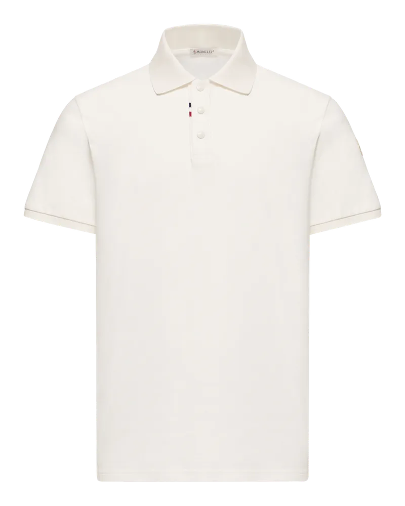 Moncler Men's Polo Manches Courtes Blanc White T-Shirts And Polos White