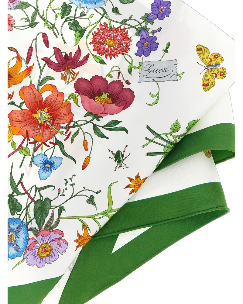 Gucci Women's White Silk Foulard Accessory White