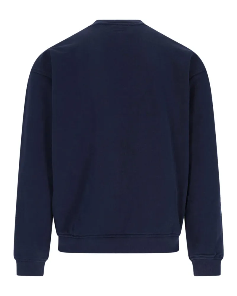 Frame Denim Unisex Sweaters Blue Cotton Polyester Navy