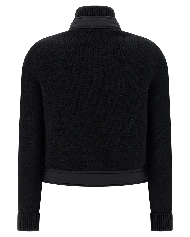 Moncler Women's Black Polyamide Cardigan Clothing Black