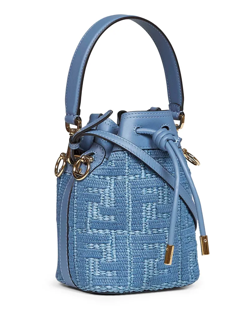 Fendi Women's Mini Bag Mon Tresor Light Blue Shoulder Blue