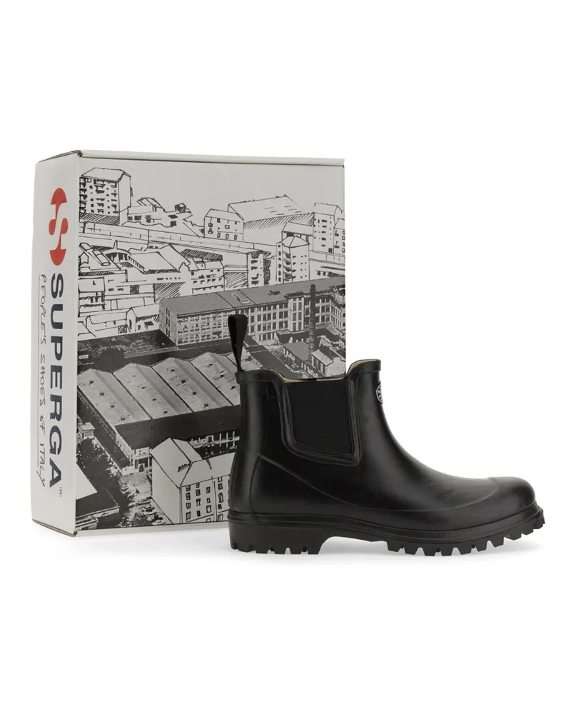 Superga Vulcanized Rubber Boot — Black Black