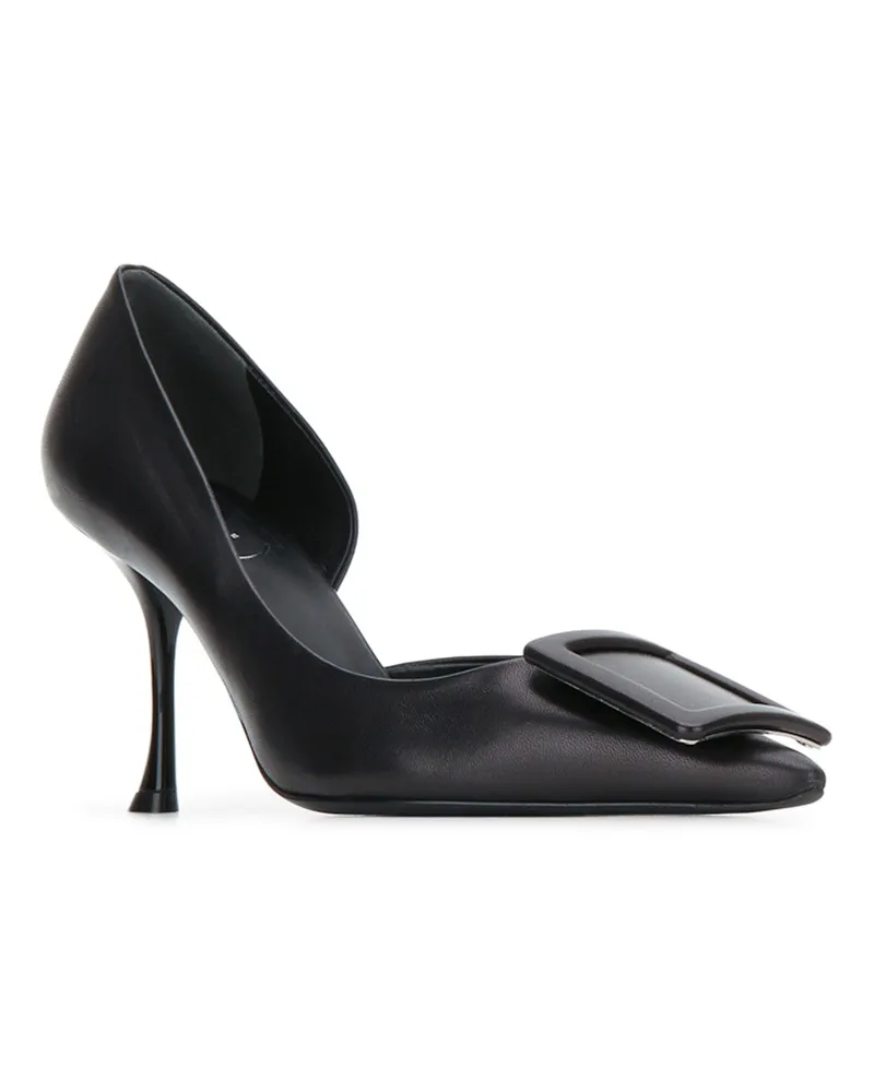 Roger Vivier Women's Viv Ville Dorsay Dec 85 Nero Scarpe Con Tacco High Heel Shoes Black