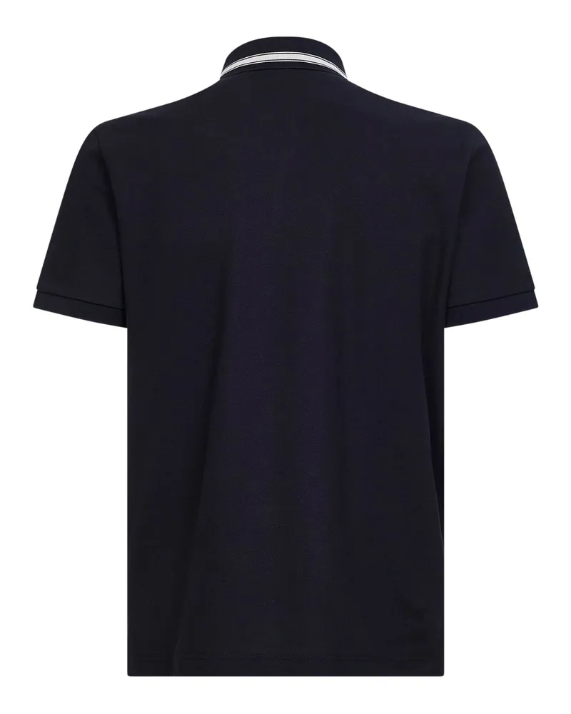 Moncler Cotton Piqué Polo Shirt — Navy Navy