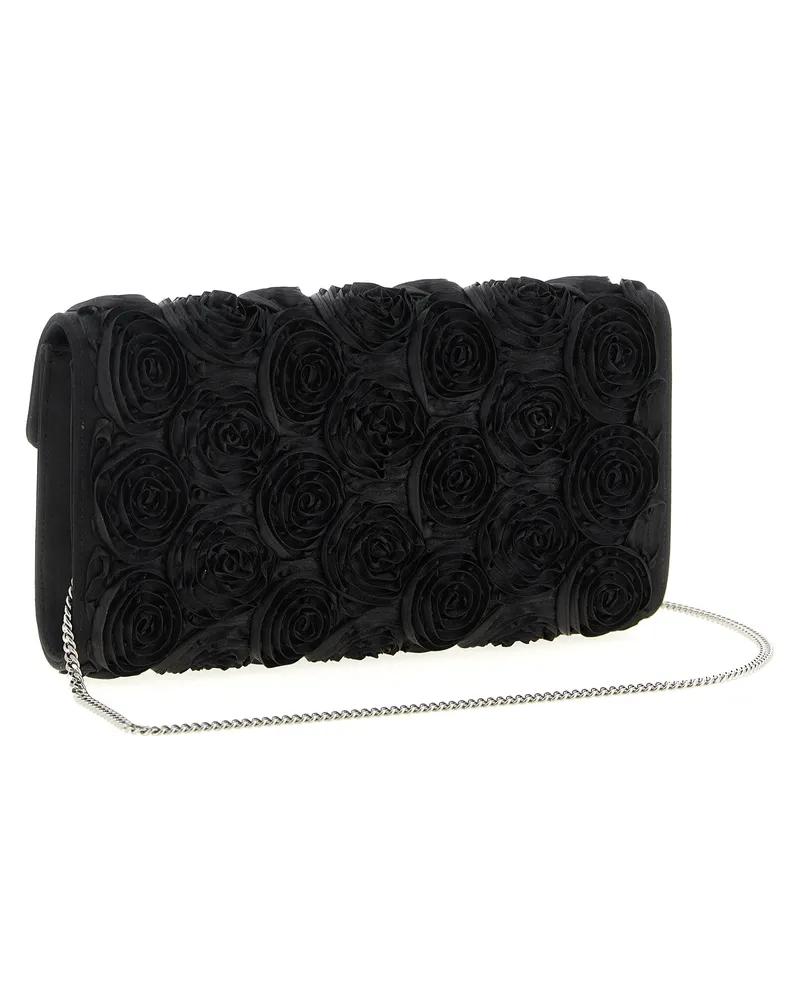 Roger Vivier Women's Efflorescence Clutch Black Viscose Silk Black