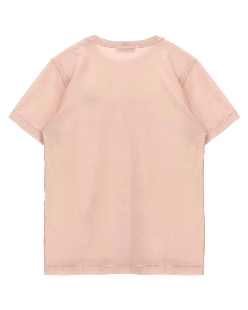 Stone Island Logo-Badge Cotton T-Shirt — Pink Pink
