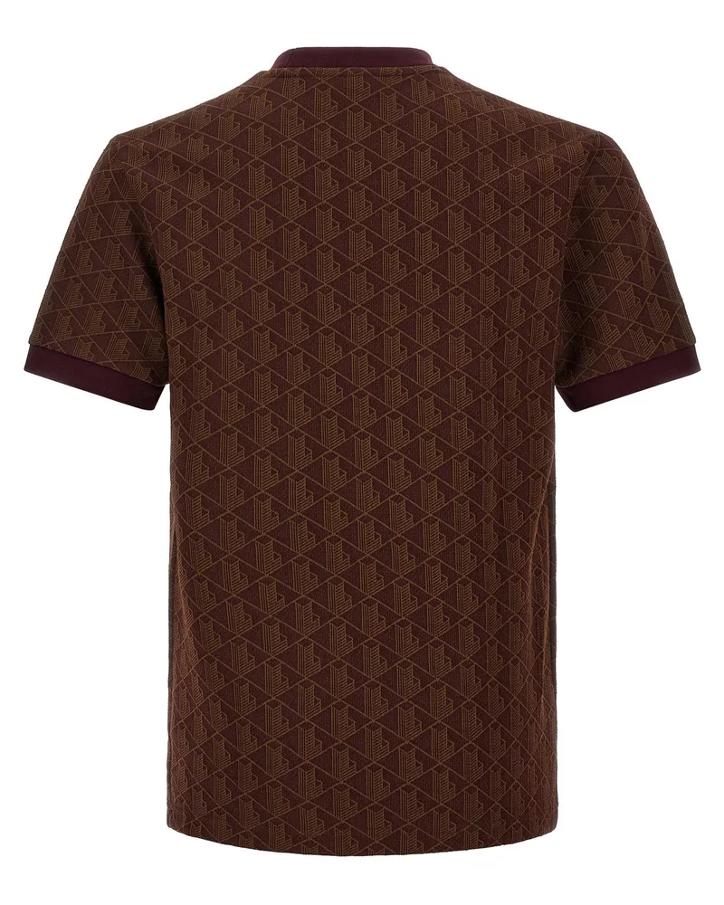 Lacoste Monogram Jacquard T-Shirt — Brown Brown