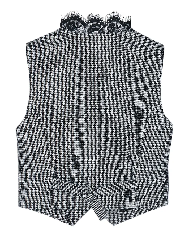Ermanno Scervino Pailletes Vest — Silver Silver