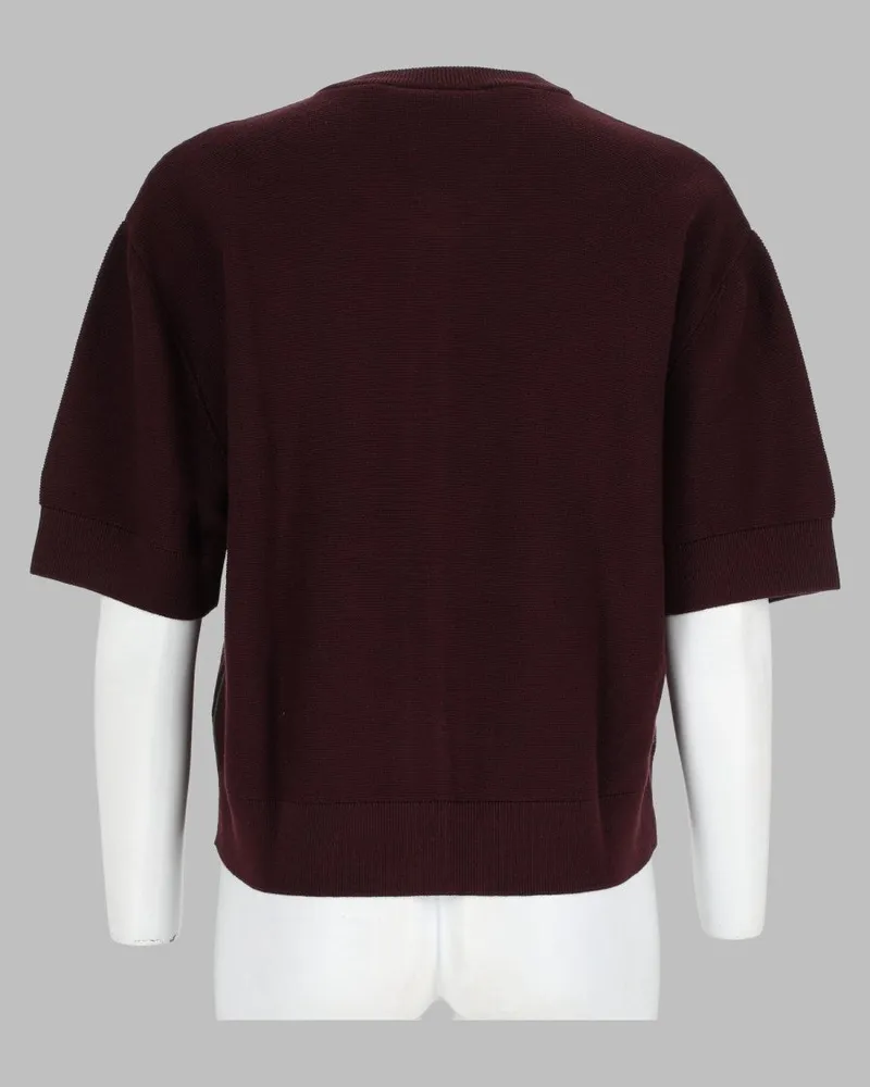 Lacoste Cotton Merino Wool Blend Cardigan — Brown Brown