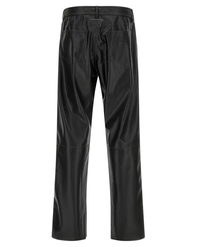 Maison Margiela Men's Black Polyester Casual Pants Black