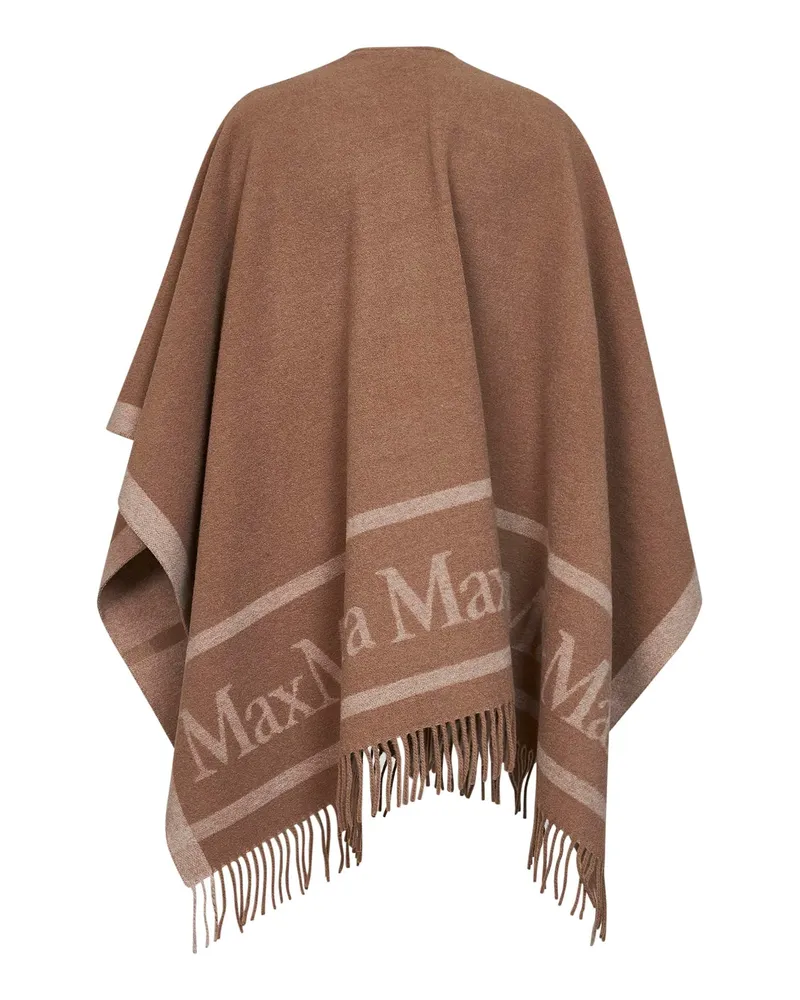 Max Mara Women's Poncho Hilde Camel Wool Capes Jacket Camel