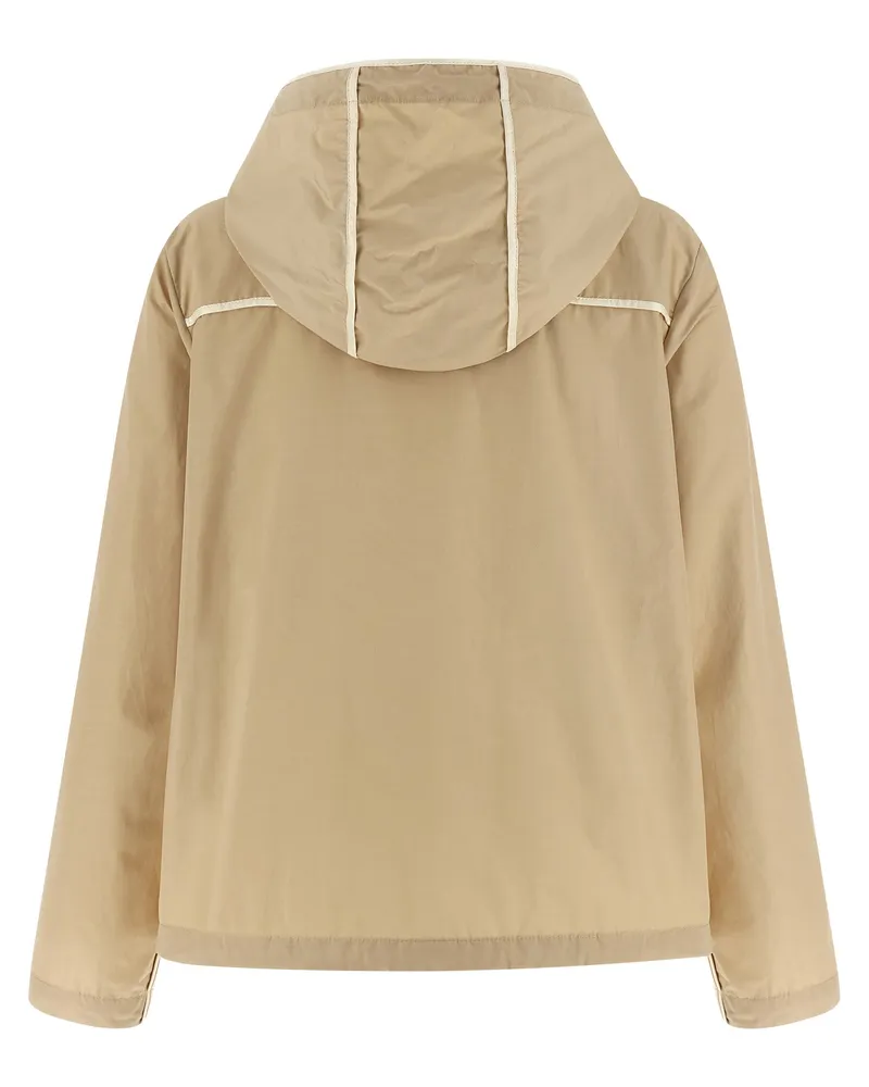 Moncler Women's Beige Polyester Shell Jacket Clothing Beige