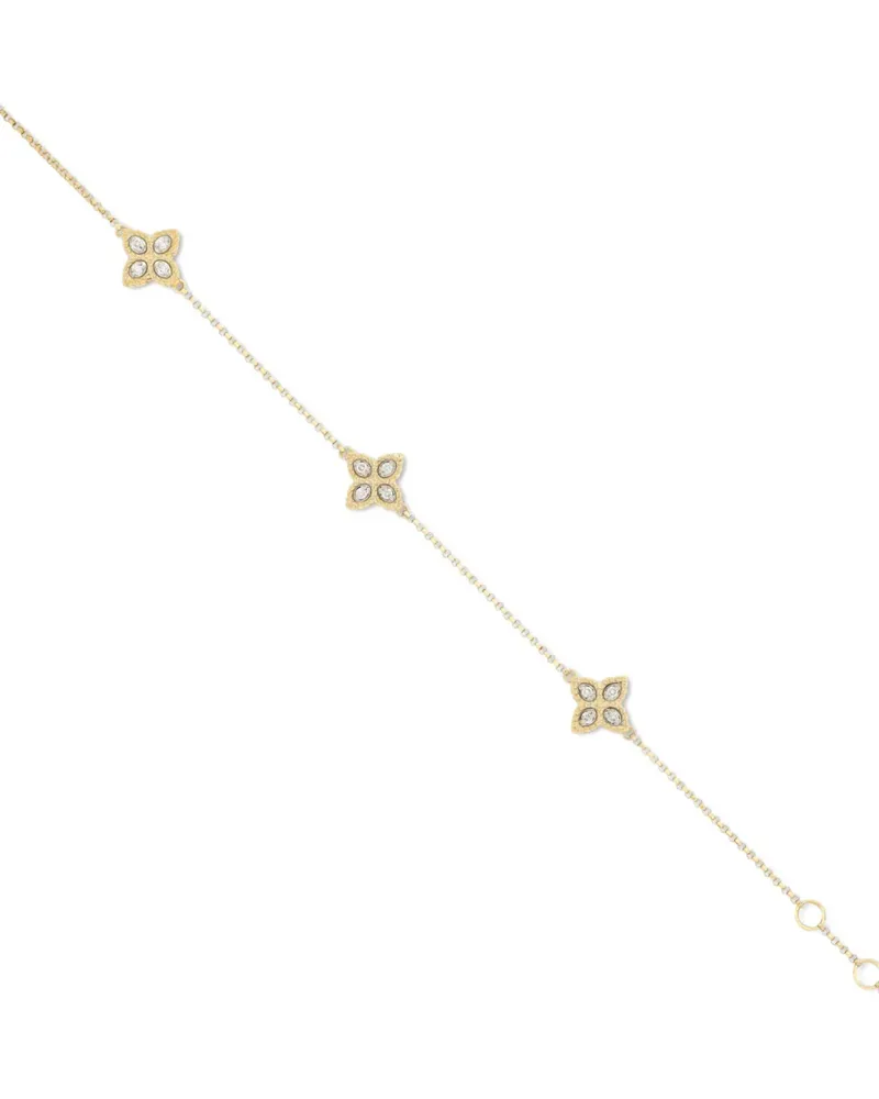 Roberto Coin Women's 18kt Yellow Gold Princess Flower Diamond Bracelet Continuity Gold