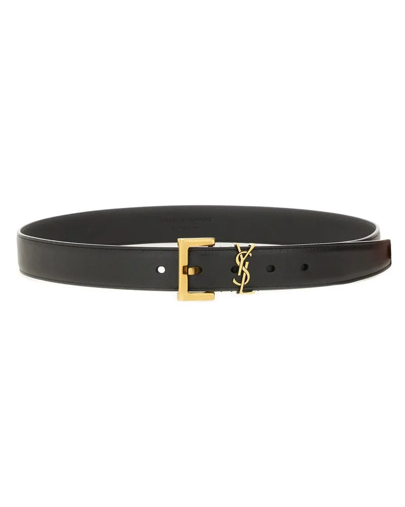 Saint Laurent Cassandre Belt — Black Black
