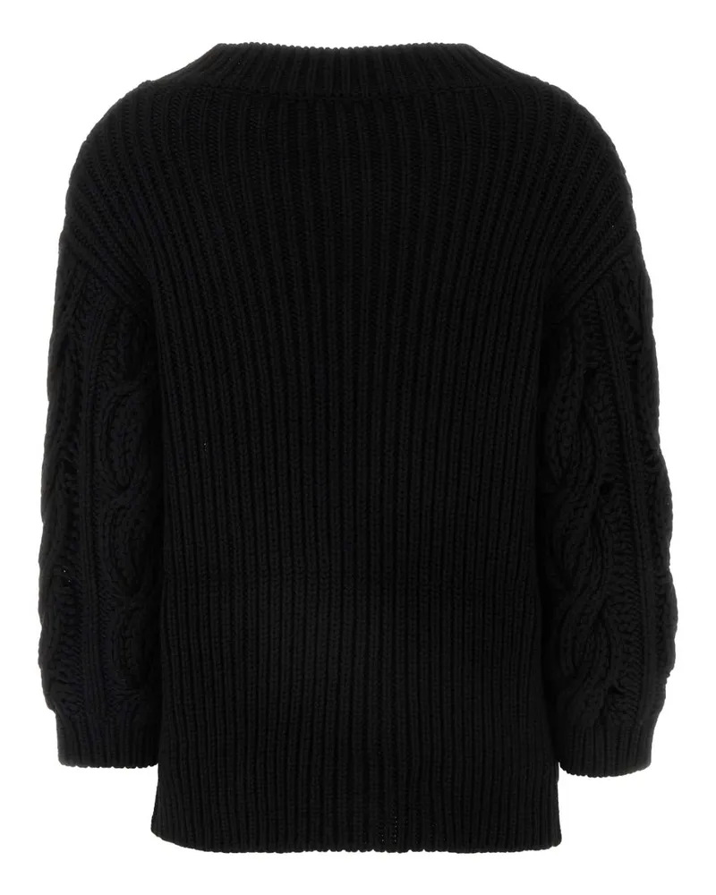 Valentino Garavani 5b0kc59l8v7 0no Nero Exterior: Virgin Wool Maglieria Sweater Black
