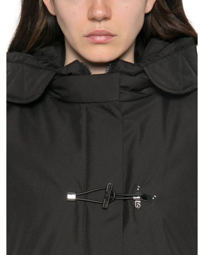 Fay Padded Parka Coat — Black Black