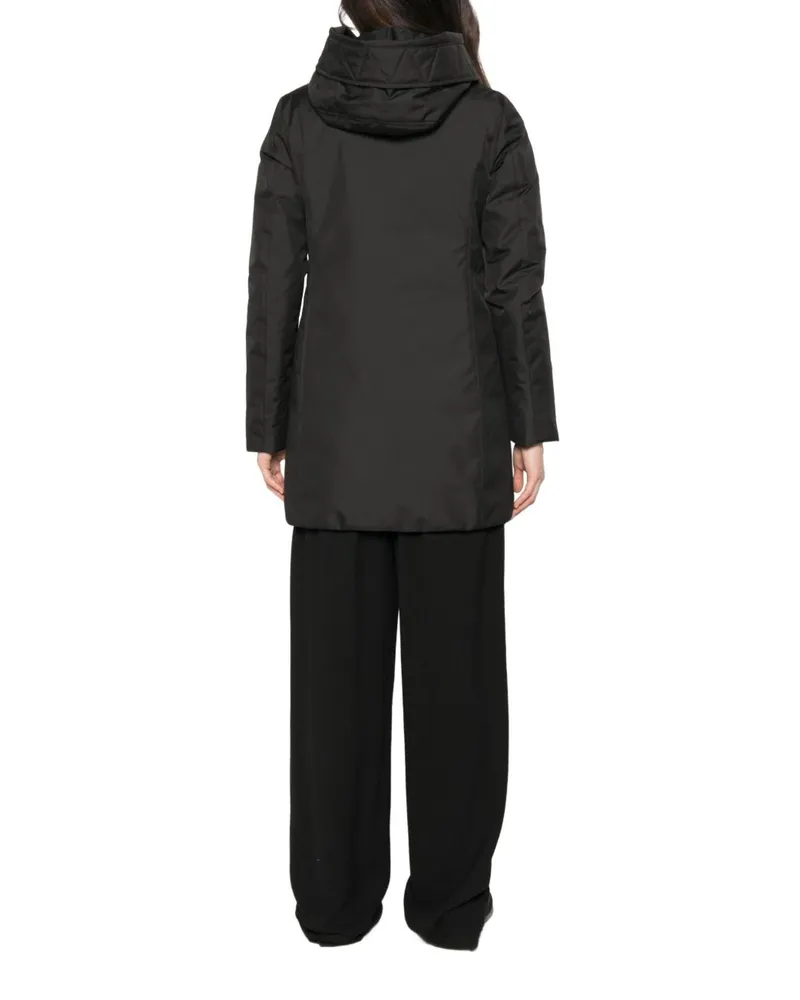 Fay Padded Parka Coat — Black Black