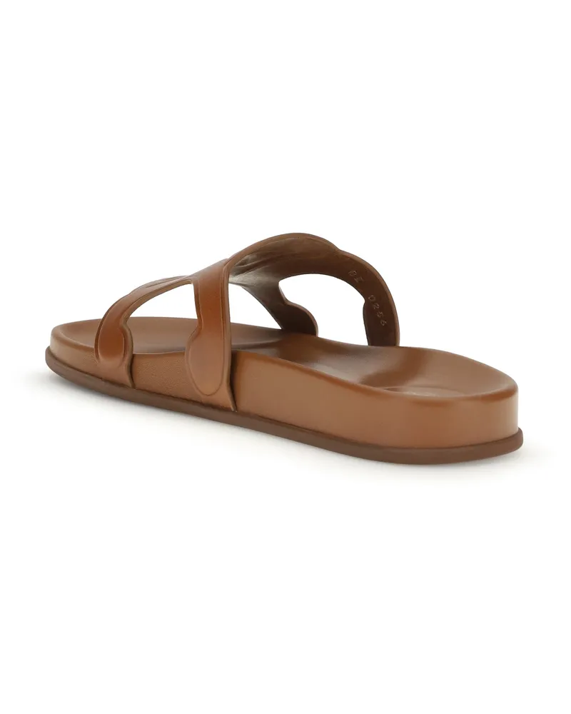 Celine Women's Slides Triomphe Tan Upper: Calf Leather Sandal Tan