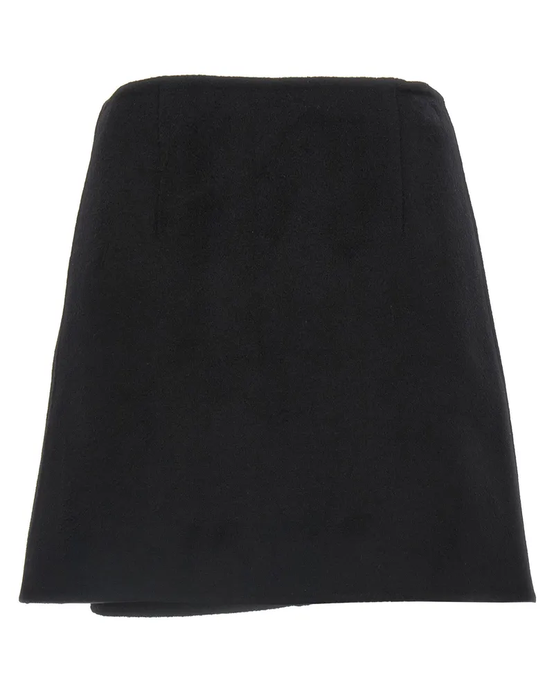 Ermanno Scervino Women's Black Virgin Wool Long Skirt Black