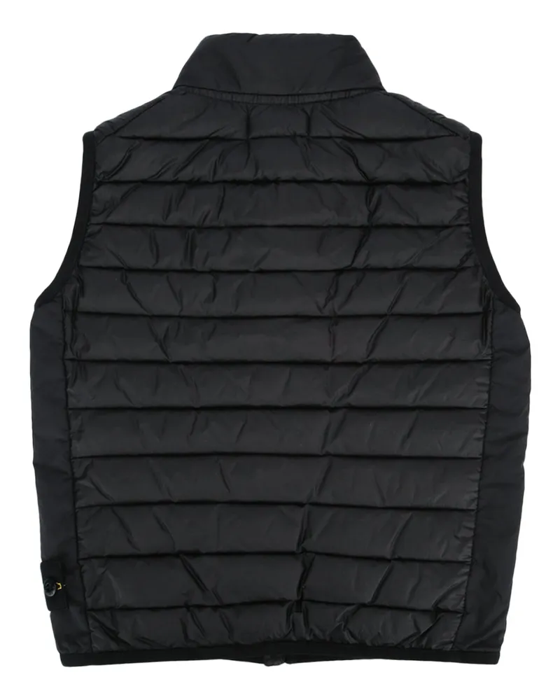 Stone Island Boys' Vest Black Polyamide O Nylon Giacche E Gilet Jacket Black