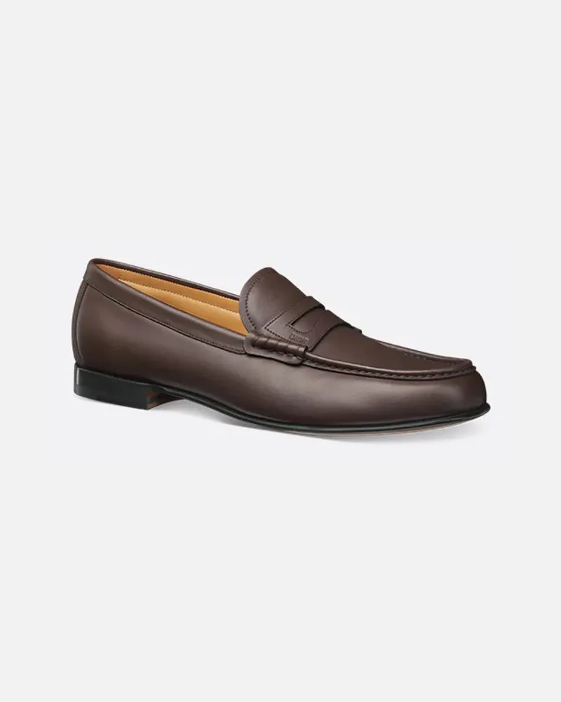Dior Leather Penny Loafer Loafer — Brown Brown