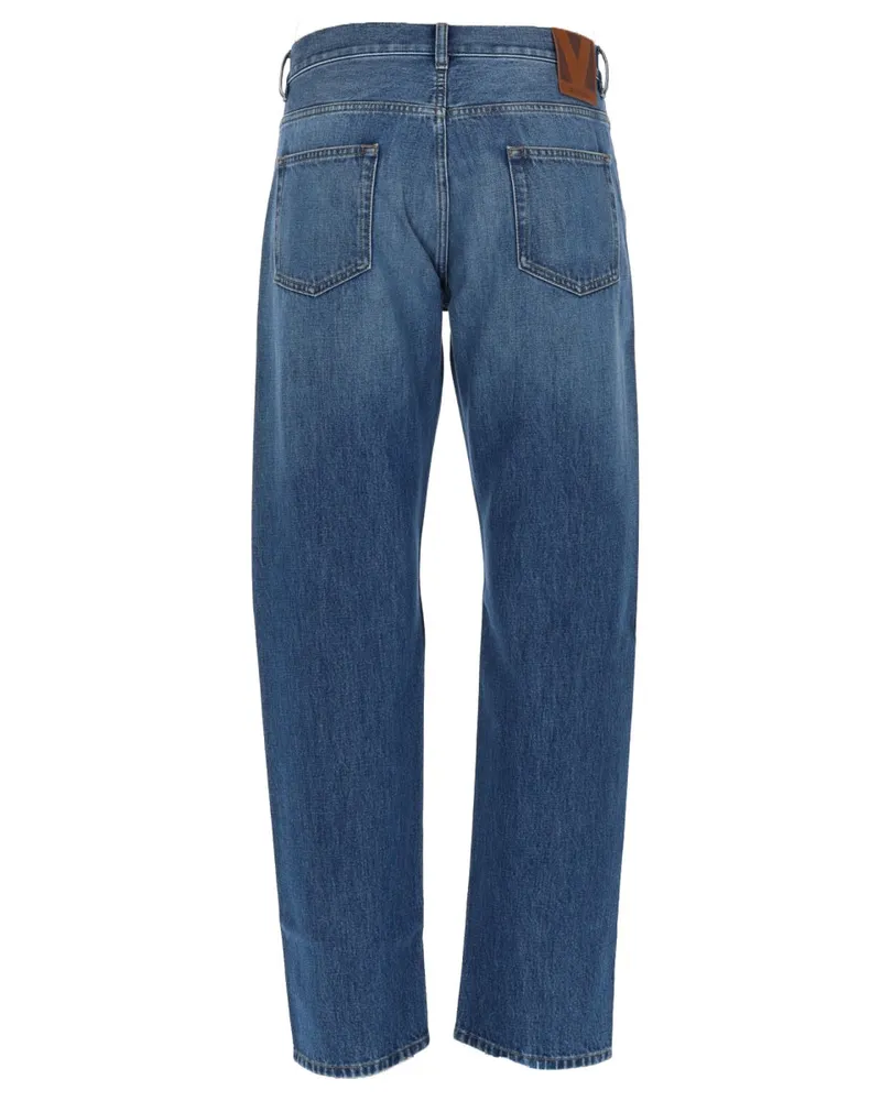 Valentino Garavani Five-Pocket Cotton Denim Jeans — Blue Blue