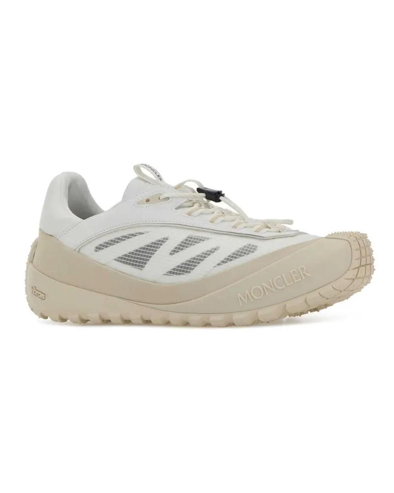 Moncler Women's White Fabric And Nubuck Trailgrip Sneakers 001 White