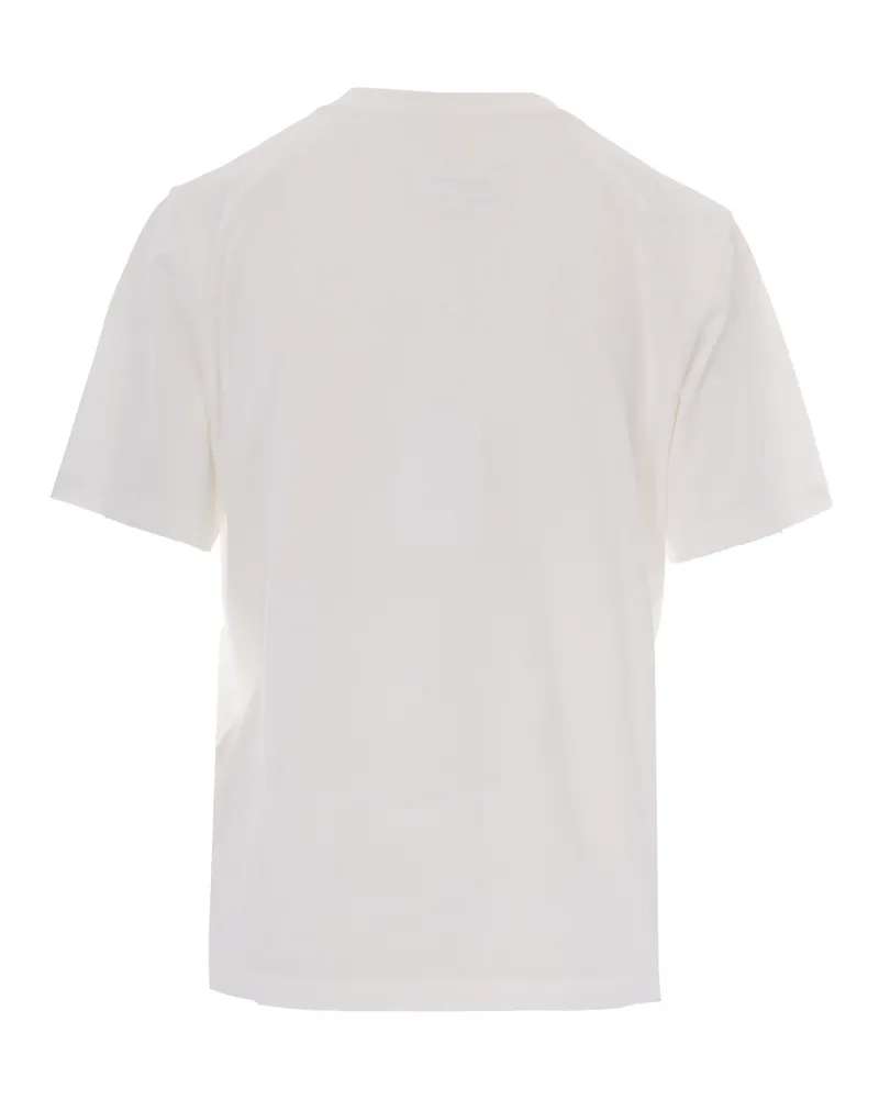 Maison Margiela Women's T-Shirt Painted Logo Off White T-Shirts & Jerseys White