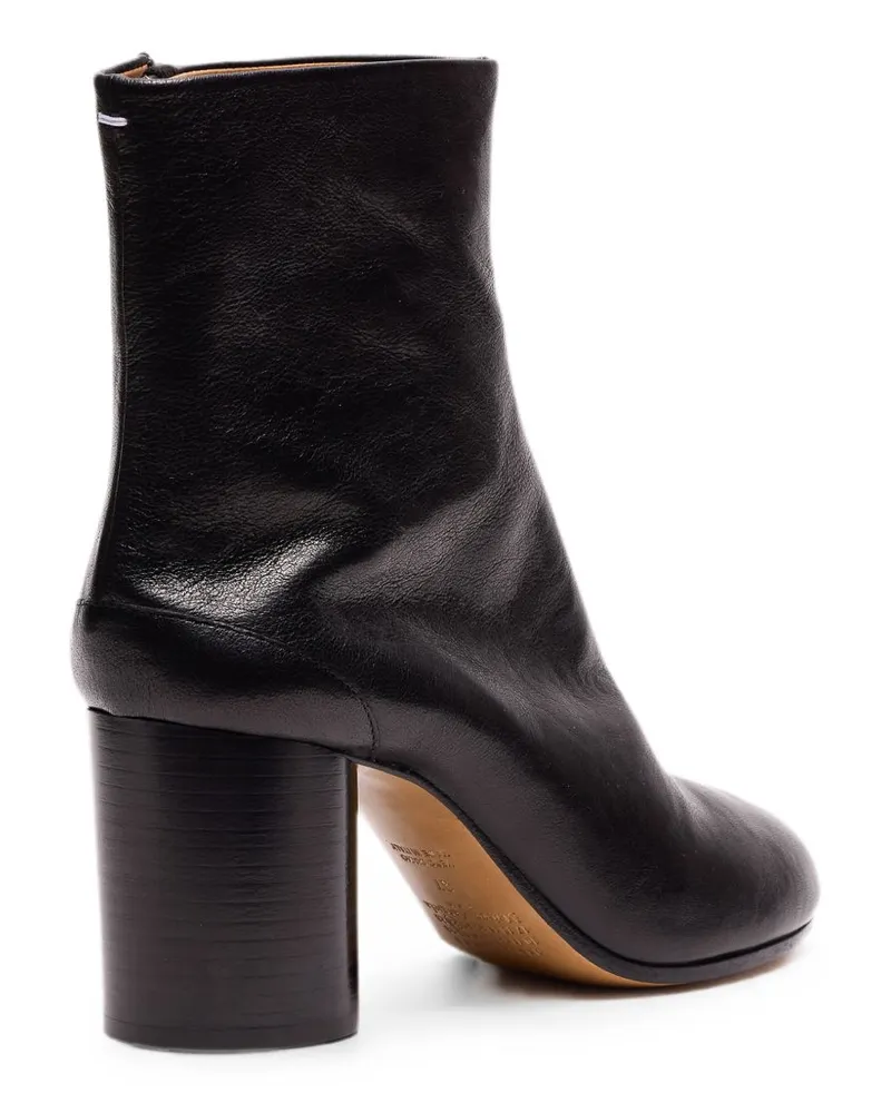 Maison Margiela Tabi Leather Ankle Boot — Black Black